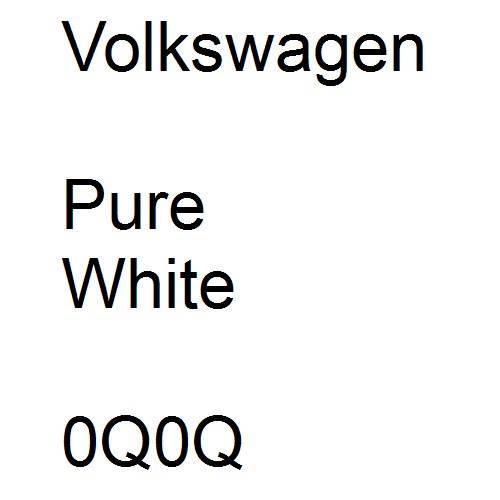 Volkswagen, Pure White, 0Q0Q.